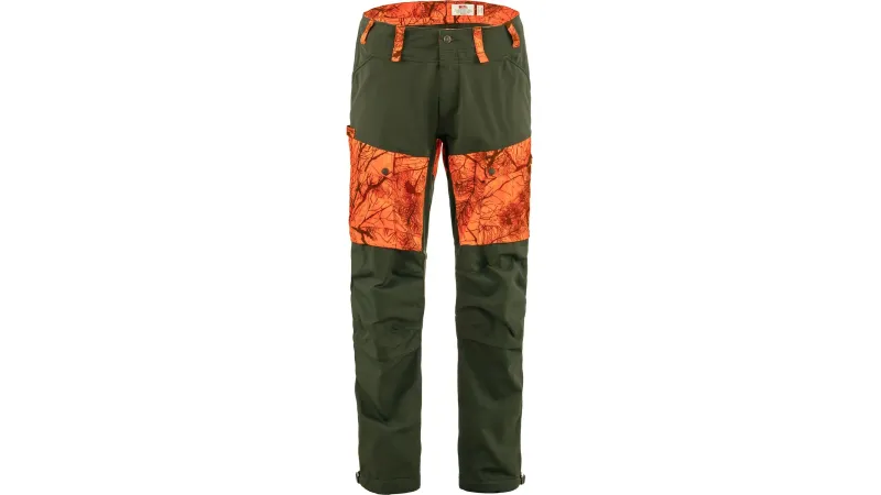 VÝPREDAJ Fjällräven Lappland Hybrid Orange Camo nohavice, veľ: 52