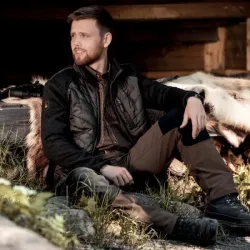 VÝPREDAJ Deerhunter Moor Padded Brown w.Knit bunda veľ: 4XL