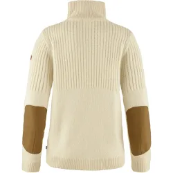 Fjällräven Övik Half Zip Knit White dámsky pulóver, veľ: S