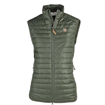 VÝPREDAJ Fjällräven Abisko Padded Laurel green dámska vesta, veľ: XL