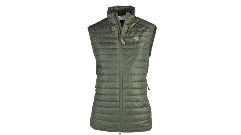 VÝPREDAJ Fjällräven Abisko Padded Laurel green dámska vesta, veľ: XL