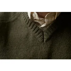 Härkila Vincent Merino V-neck Rosin pulóver